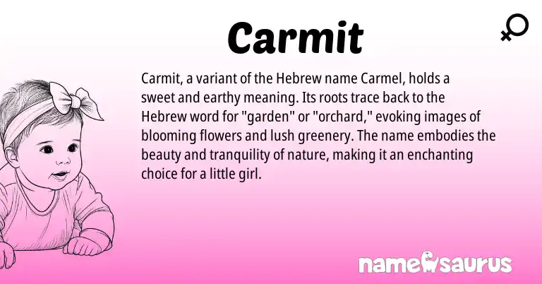 Infographic about Carmit name meaning, Carmit is a name from Hebrew origin(s).