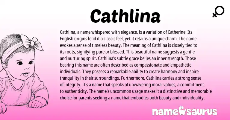 Infographic about Cathlina name meaning, Cathlina is a name from Other origin(s).