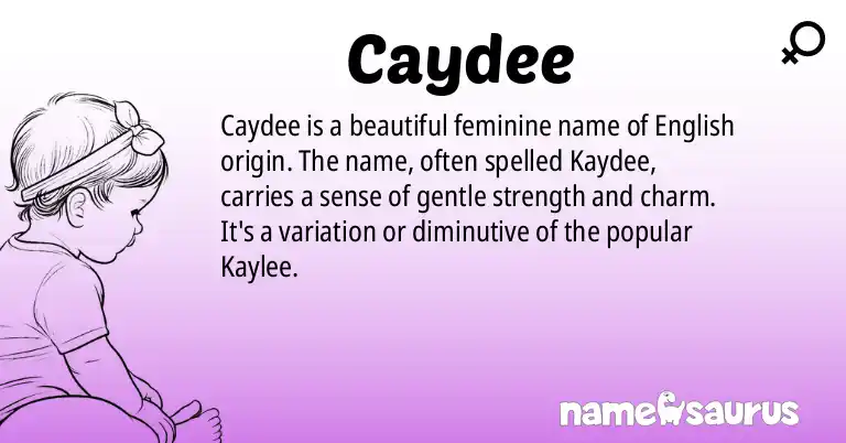 Infographic about Caydee name meaning, Caydee is a name from English origin(s).