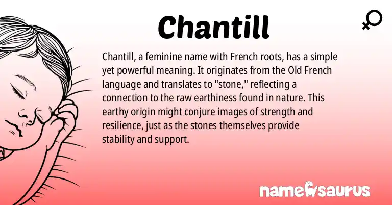 Infographic about Chantill name meaning, Chantill is a name from French origin(s).