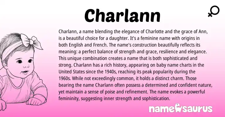 Infographic about Charlann name meaning, Charlann is a name from Other origin(s).