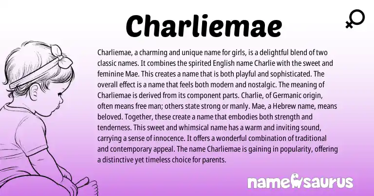 Infographic about Charliemae name meaning, Charliemae is a name from Other origin(s).