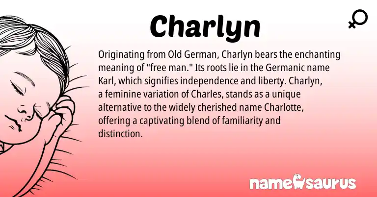 Infographic about Charlyn name meaning, Charlyn is a name from Old German, Germanic origin(s).