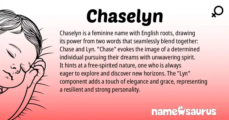 Infographic about Chaselyn name meaning, Chaselyn is a name from English origin(s).