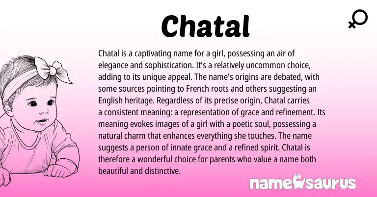 Infographic about Chatal name meaning, Chatal is a name from French, American origin(s).
