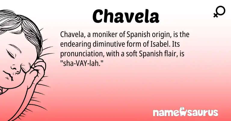 Infographic about Chavela name meaning, Chavela is a name from Spanish origin(s).
