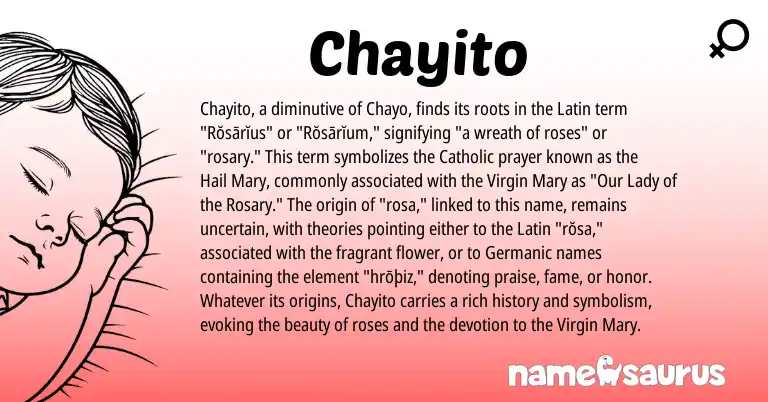 Infographic about Chayito name meaning, Chayito is a name from Germanic, Latin origin(s).