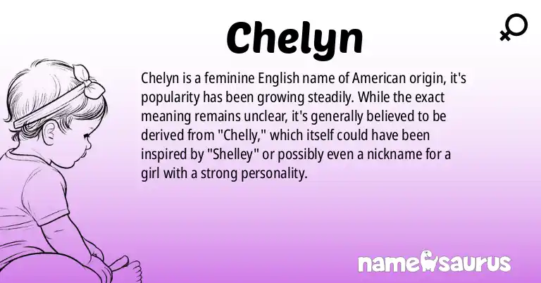 Infographic about Chelyn name meaning, Chelyn is a name from English (American) origin(s).