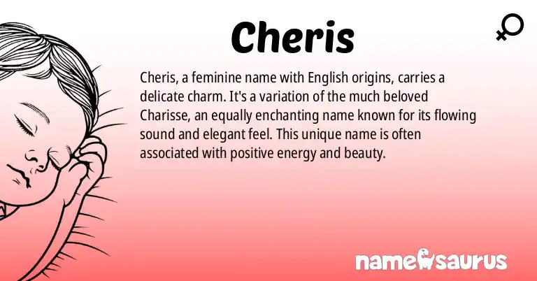 Infographic about Cheris name meaning, Cheris is a name from English origin(s).