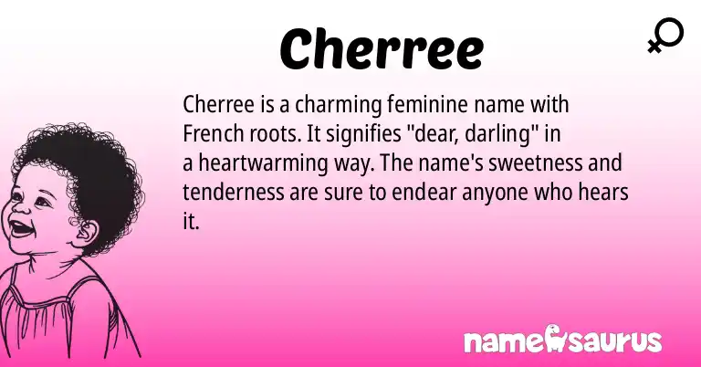 Infographic about Cherree name meaning, Cherree is a name from French origin(s).