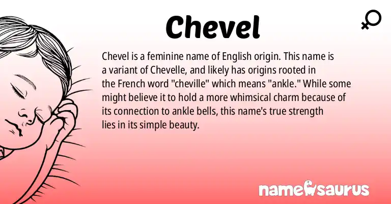 Infographic about Chevel name meaning, Chevel is a name from English origin(s).