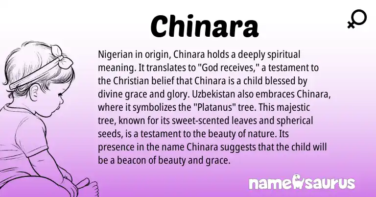 Infographic about Chinara name meaning, Chinara is a name from Nigerian origin(s).