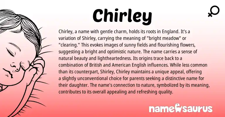 Infographic about Chirley name meaning, Chirley is a name from Other origin(s).