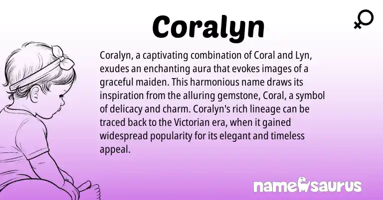 Infographic about Coralyn name meaning, Coralyn is a name from N/A origin(s).