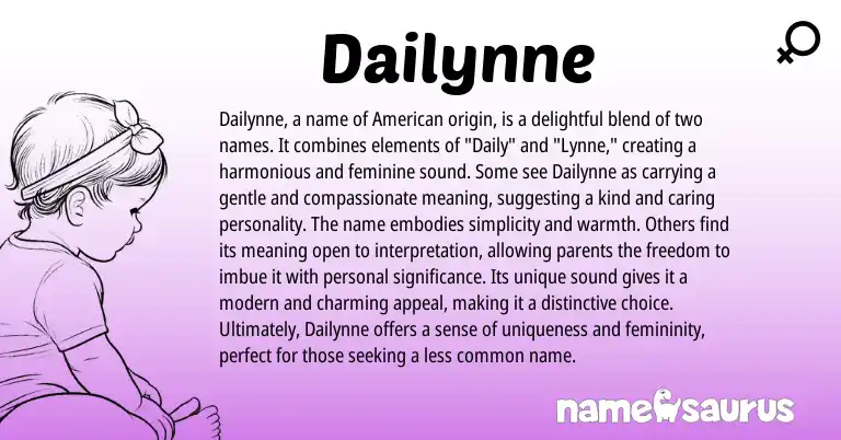 Infographic about Dailynne name meaning, Dailynne is a name from Other origin(s).