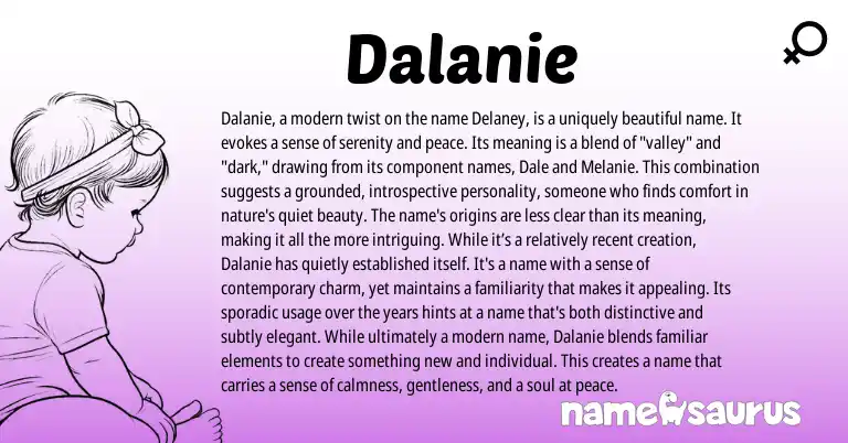 Infographic about Dalanie name meaning, Dalanie is a name from Other origin(s).