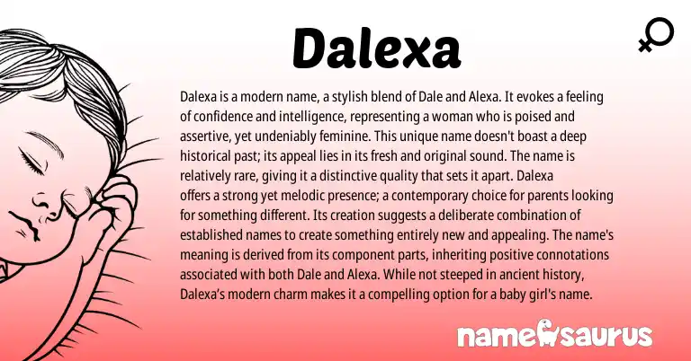 Infographic about Dalexa name meaning, Dalexa is a name from Other origin(s).