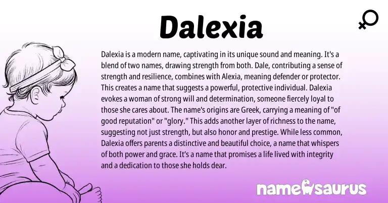 Infographic about Dalexia name meaning, Dalexia is a name from Other origin(s).