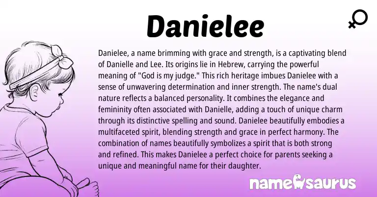 Infographic about Danielee name meaning, Danielee is a name from Other origin(s).