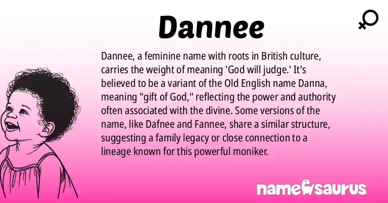 Infographic about Dannee name meaning, Dannee is a name from British origin(s).