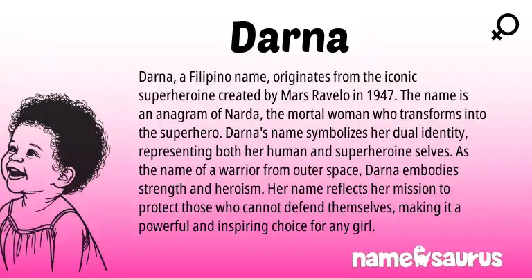 Infographic about Darna name meaning, Darna is a name from Filipino origin(s).