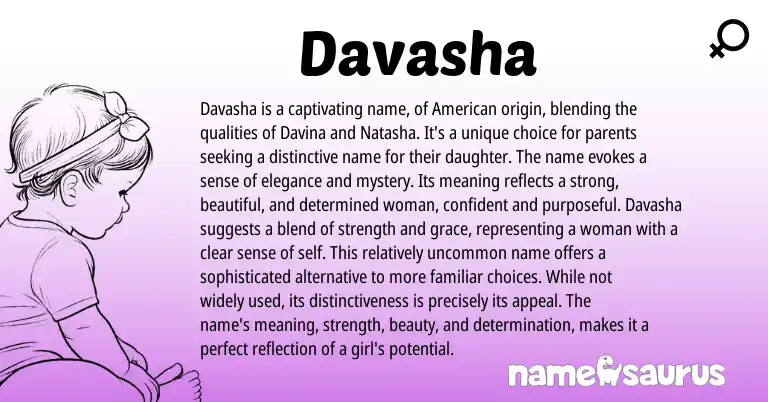 Infographic about Davasha name meaning, Davasha is a name from Other origin(s).