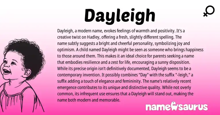Infographic about Dayleigh name meaning, Dayleigh is a name from Other origin(s).