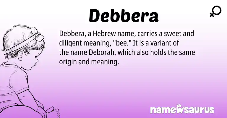 Infographic about Debbera name meaning, Debbera is a name from Hebrew origin(s).