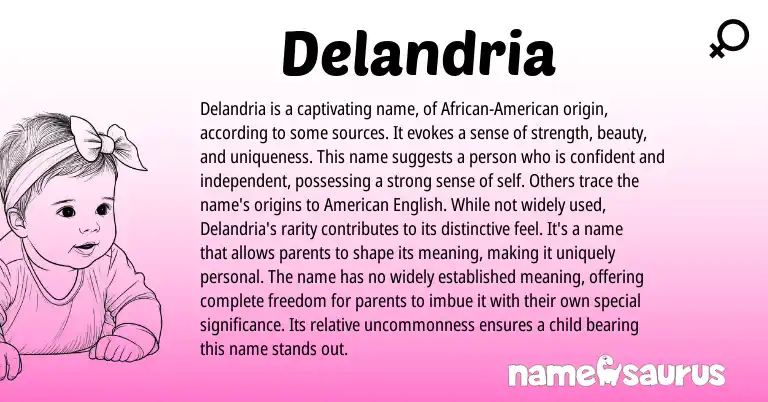 Infographic about Delandria name meaning, Delandria is a name from Other origin(s).