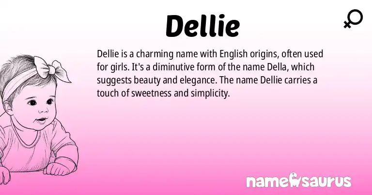 Infographic about Dellie name meaning, Dellie is a name from English origin(s).