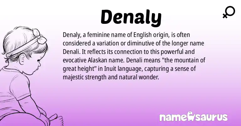 Infographic about Denaly name meaning, Denaly is a name from English origin(s).