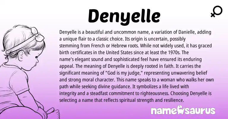Infographic about Denyelle name meaning, Denyelle is a name from Other origin(s).
