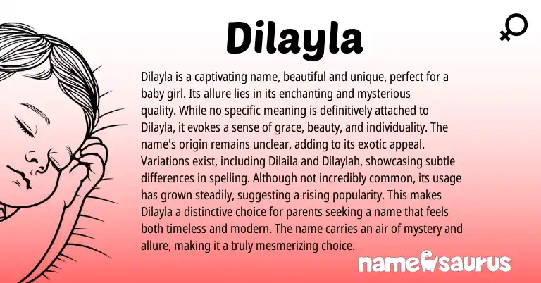 Infographic about Dilayla name meaning, Dilayla is a name from Other origin(s).