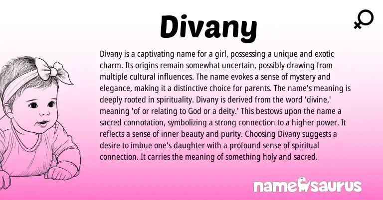Infographic about Divany name meaning, Divany is a name from Other origin(s).