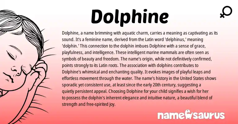 Infographic about Dolphine name meaning, Dolphine is a name from Latin origin(s).