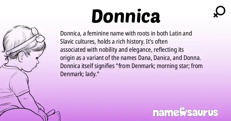 Infographic about Donnica name meaning, Donnica is a name from Latin, Slavic origin(s).