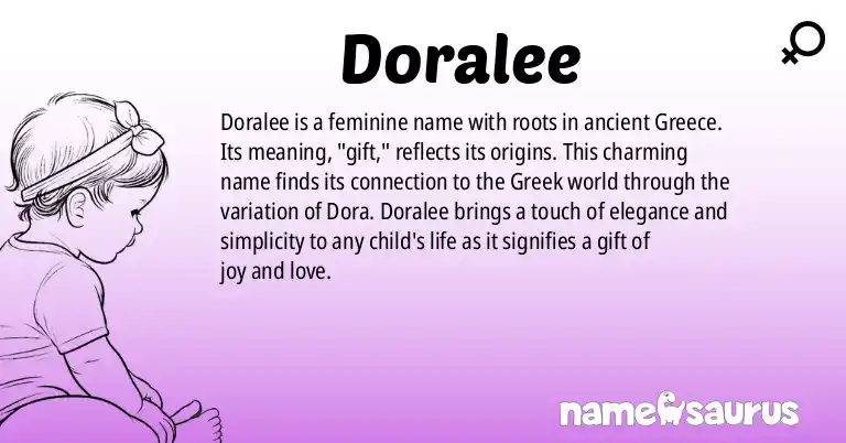 Infographic about Doralee name meaning, Doralee is a name from Greek origin(s).