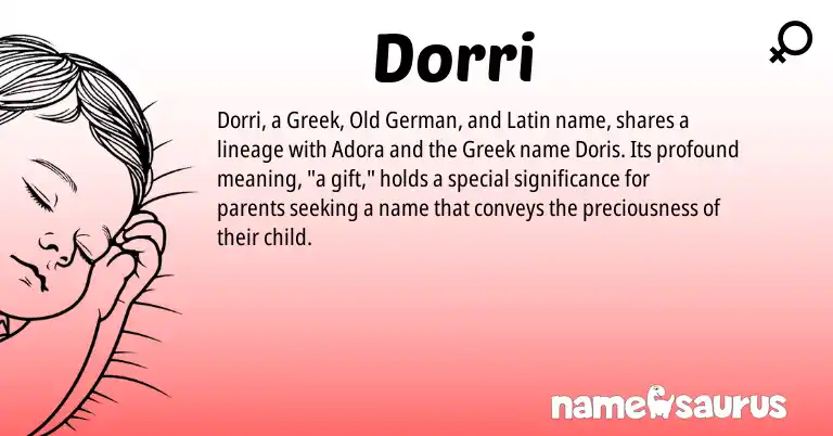 Infographic about Dorri name meaning, Dorri is a name from Old German, Latin, Greek origin(s).