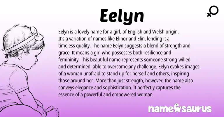 Infographic about Eelyn name meaning, Eelyn is a name from Other origin(s).
