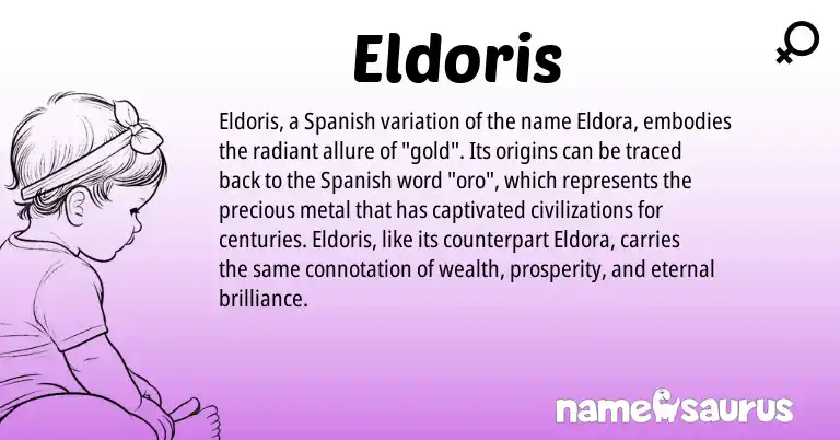 Infographic about Eldoris name meaning, Eldoris is a name from Spanish origin(s).
