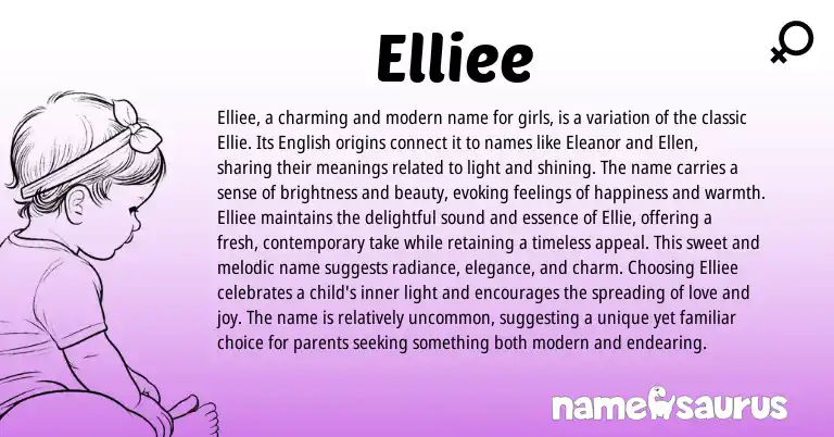 Infographic about Elliee name meaning, Elliee is a name from Other origin(s).