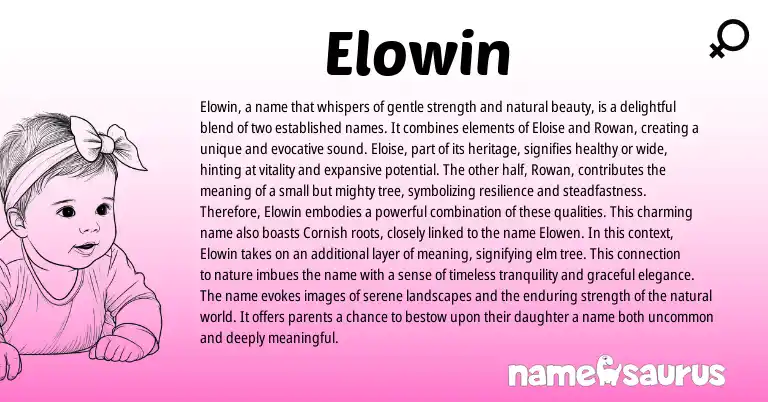 Infographic about Elowin name meaning, Elowin is a name from Other origin(s).