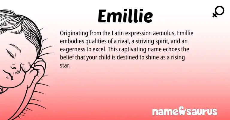 Infographic about Emillie name meaning, Emillie is a name from Latin origin(s).