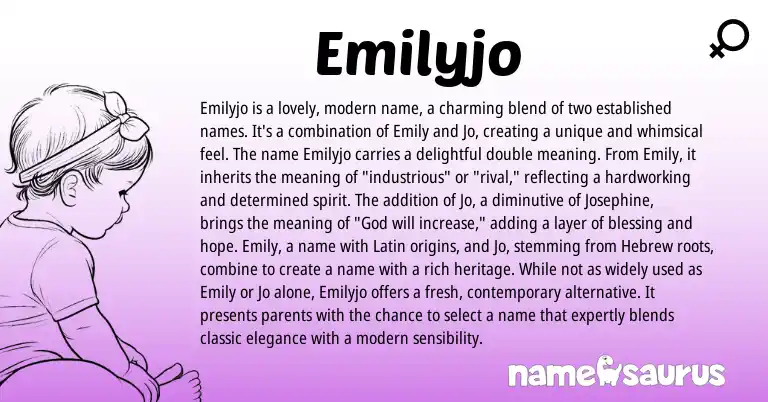 Infographic about Emilyjo name meaning, Emilyjo is a name from Other origin(s).