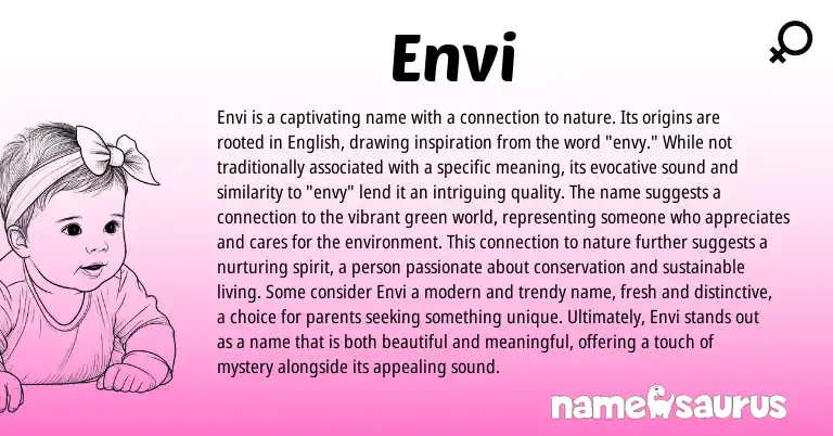 Infographic about Envi name meaning, Envi is a name from Other origin(s).