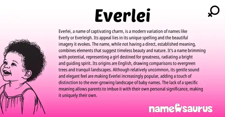 Infographic about Everlei name meaning, Everlei is a name from Other origin(s).