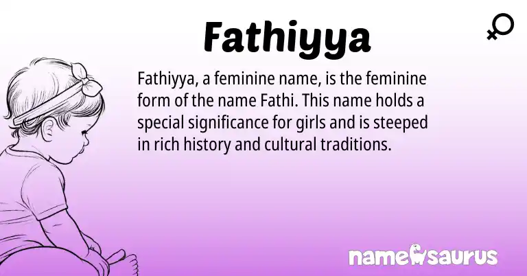 Infographic about Fathiyya name meaning, Fathiyya is a name from N/A origin(s).