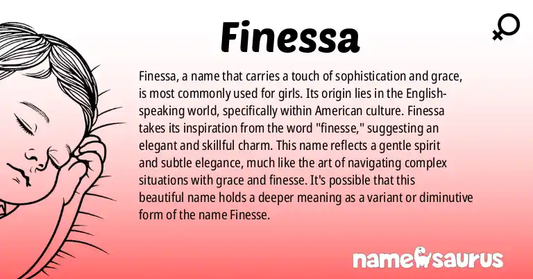 Infographic about Finessa name meaning, Finessa is a name from English (American) origin(s).