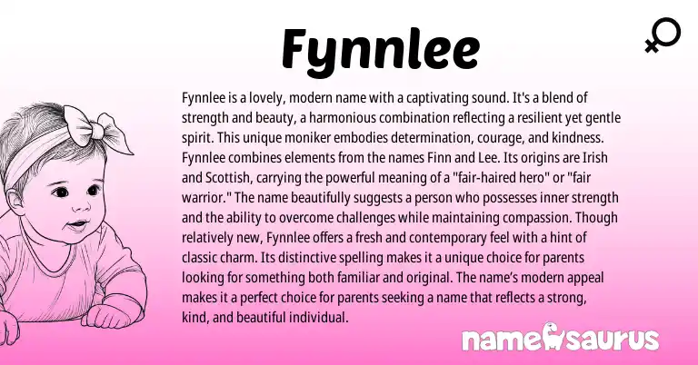 Infographic about Fynnlee name meaning, Fynnlee is a name from Other origin(s).