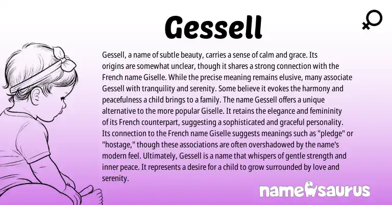 Infographic about Gessell name meaning, Gessell is a name from Other origin(s).